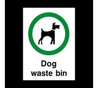 Dog Waste Bin Plastic Sign - Fouling/Dog Area/Clean it up/Security Guard Dogs (PPA24)