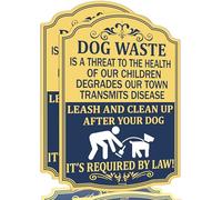 Dog Waste sign- Is A Threat to the health of our children degrades our town transmits disease, Leash And Clean Up After Your Dog sign,It’s required by law 14”x10” Rust Free Aluminum,Weather Resistant