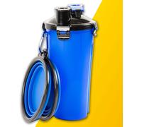 Dog Water Bottle - 2 in 1 Portable Food Bottle, Dog Water Bottles for Walking wi