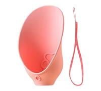 Dog Water Bottle Adapter, Leak-Proof Portable Pet Drinking Cup, Foldable Silicone Leaf Water Dispenser for Outdoor Travel, Fits Standard Plastic Bottles, 16x10cm Pink