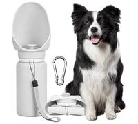 Dog Water Bottle for On the Go 550 ml Foldable Dog Water Bottle with Carabiner Silicone Dog Drinking Bottle for Dogs & Cats for Walks, Hiking & Travel