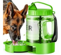Dog Water Bottle Portable Bowls - 77oz Large Travel Water Bowl Dispenser for Dogs, Pet Camping Beach Essentials Traveling Car Park Accessories, Leak Proof Pet Drinking Dispenser On The Go, Green