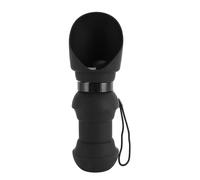 Dog Water Bottle, Silicone Losing Cosonal Dog -folding Water Bottle Comfortable Elastic Lightweight for the Outdoor (Black)