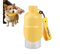 Dog Water Bottle with Bowl, Leak-proof with Cute Print, Cat Bottle for Camping Accessories, for Puppies, Cats, Kittens, Medium and Large Dogs, Outdoor, Hiking and