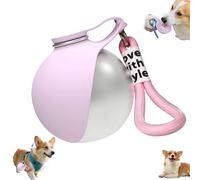 Dog Water Bottle with Foldable Bowl,Portable Pet Travel Hydration Dispenser Container Cup Drinking Outdoor Leak Proof Built in Design,2 in 1 Tumbler for Dogs Cats Walking, Hiking & Travels (Pink)