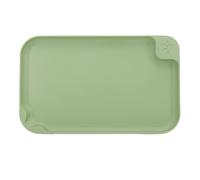 Dog Water Bowl Bowl, Heed Floor Clean Elevated Edges Prevent Overflowing Long -lasting PP Distribution Protection Mat for Pet Supplies (Green)