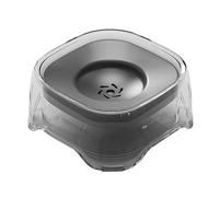 Dog Water Bowl, No Drip Dog Food Pot, 8.39x8.39x3.62 Inches Compact Anti Choking Pet Waterer, Watering Dispenser for Medium Dogs Puppies Kittens Cats Animals, Deep Sea Gray
