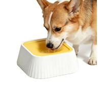 Dog Water Bowl,No Spill Water Bowl for Dogs 45oz Large Capacity,No Spill Bowl for Elevated Design Mess Proof Easy to Clean, is Suitable for All Pets(Yellow)