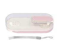 Dog Water Cup Foldable Leakproof Portable Pet Travel Water Dispenser, Dog Water Bottle with Lanyard, Safe PC Material Drinking Water Bottle for Outdoor Walking Traveling Hiking wit (Pink)