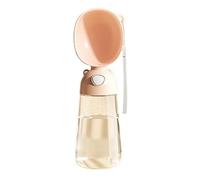 Dog Water Dispenser 380ml/550ml Leakproof BPA Free Food grade Easy to Clean For Dogs Travel Walking Hiking Park(Light pink,Small)
