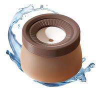 Dog Water Feeder - Floating Pet Bowl | 1200ml Large Capacity with Splash Proof, Slow Drinking Design Portable Hydration for Puppy Home Travel Car Adventures, 6.69x6.69x4.33 inches