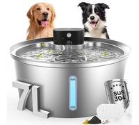 Dog Water Fountain for Large Dogs, 2025 Upgraded Fully Stainless Steel Automatic Dog Water Bowl Dispenser - 3 Work Modes, 6000mAh Battery Operated Dog Water Fountain Cordless - 7L/1.8Gal/236oz