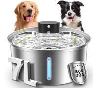 Dog Water Fountain for Large Dogs, 2025 Upgraded Fully Stainless Steel Automatic Dog Water Bowl Dispenser - 3 Work Modes, 6000mAh Battery Operated Dog Water Fountain Cordless - 7L/1.8Gal/236oz