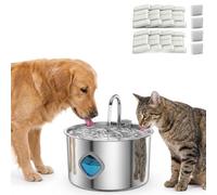 Dog Water Fountain, Stainless Steel Automatic Dispenser, Hygienic Fresh Flow Drinking Bowl for Multi-Pet Homes, Large Capacity