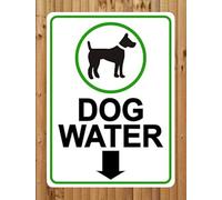 Dog Water Metal Sign Notice Drinking Bowl Location Pet Dogs Welfare Show Event