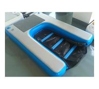 Dog Water Ramp - Heavy Duty Inflatable Floating Dock with Pump, Rope, Storage Bag & Repair Kit - Swim Ladder for Pets