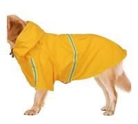 Dog Waterproof Jacket - Easily Wearable Pet Rain Jacket | Windproof Raincoat Easily Wearable, Breathable Adjustable Hooded Pet Coat for Walking