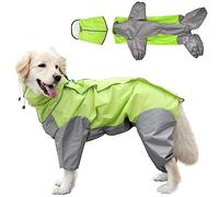 Dog Waterproof Raincoats, Lightweight Waterproof Jacket,Dog Rain Coat with Hood and Legs Full Coverage, Raincoat Poncho for Medium Large Female Dogs (24#) - (L)