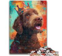 Dog Wearing A Crown Puzzles 1000 Pieces for Teenagers,Challenging To Complete But Fun And Humorous Unique Home Decor And Gifts (38x26cm)