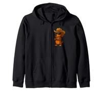 Dog Wearing Cowboy Hat Sunglasses Texas Zip Hoodie