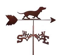 Dog Weather Vane for the Garden Shed, Stainless Steel Weathervane Retro Farm Scene Yard Roof Barns Wind direction indicator Professional Measuring Tools