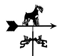 Dog Weathervane Metal Stainless Steel Wind Vane Retro Weathercock Wind Direction Indicator Garden Patio Yard Ornament Decoration Weathervane(D)