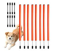 Dog Weave Poles - 8 Pieces Lightweight Outdoor Portable Exercise Tool, Adju | Dog Agility Training Equipment, Adjustable Agility Training Equipment, Durable Weave Pole Set for Soil Garden