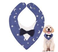 Dog Wedding Bandana - Bow Tie Collar with Drool Bib | Pet Suit Outfit Accessory for Special Occasions | Formal Tuxedo Scarf for Small Medium Large Breed, Birthday Parties, Valentine's Day