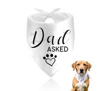 Dog Wedding Bandana Dad Asked Bandana for Large Small Medium Dogs Proposal Photo Prop Pet Bandana for Dogs Puppies Engagement Announcement Dog Scarf for Pet Owners Lovers Wedding Accessory