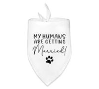 Dog Wedding Engagement Bandana Apparel & Accessories My Humans are Getting Married! Pet Dog Bandana Scarf Wedding Photo Prop Dog Wedding Outfit Funny Wedding Engagement Party Decorations Gifts