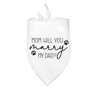 Dog Wedding Engagement Bandana Apparel & Accessories Pet Dog Bandana Scarf Wedding Photo Prop Mom,Will You Marry My Dad? Dog Wedding Outfit Funny Wedding Engagement Party Decorations Gifts