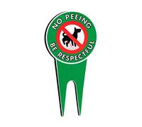 DOG WEE FREE SIGN - Helps Keep Beautiful Yard Sign No Dog Pee Sign, Heavy Duty Stainless Steel Metal Stakes | Please Be Respectful, No Signs Of Dog Pee, Protect