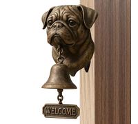 Dog Welcome Doorbell, Funny Bulldog Doorbells Dinner Bell, Pug Welcome Doorbell, Resin Animal-Themed Chime Wall Decoration for Entry Indoor Business Shop Gate Porch Housewarming Gift