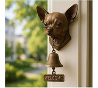 Dog Welcome Doorbell Series-Unique Animal Door Bell-Vintage Cast Iron Chime Wall -Novelty Hound Hanging Figurine Ornaments-Outdoor Decor Dinner Bells-Creative Gifts For Puppy Lovers(Doberman