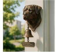 Dog Welcome Doorbell Series-Unique Animal Door Bell-Vintage Cast Iron Chime Wall -Novelty Hound Hanging Figurine Ornaments-Outdoor Decor Dinner Bells-Creative Gifts For Puppy Lovers（Charles Spaniel