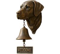 Dog Welcome Doorbell, Vintage Resin Wall Mounted Entry Bell for Porch, Front Door & Garden - Must-Have Dog Lover Giftg Bell(Labrador Retriever)