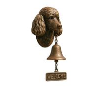 Dog Welcome Doorbell, Vintage Resin Wall Mounted Entry Bell, various dog welcome doorbell for Porch, Front Door & Garden - Must-Have Dog Lover Giftg Bell (Poodle)