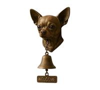 Dog Welcome Doorbell, Vintage Resin Wall Mounted Entry Bell, various dog welcome doorbell for Porch, Front Door & Garden - Must-Have Dog Lover Giftg Bell (Chihuahua)