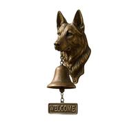 Dog Welcome Doorbell, Vintage Resin Wall Mounted Entry Bell, various dog welcome doorbell for Porch, Front Door & Garden - Must-Have Dog Lover Giftg Bell (German Shepherd)