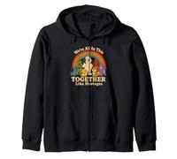 Dog We're All in This Together Like Hostages Sarcastic Humor Zip Hoodie