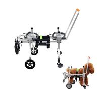 Dog Wheel Chair, Adjustable 4 Wheel Pet Wheelchair with Handle for Small and Medium Sized Cats/Dogs, Dog Wheelchair Cart for Front Leg Arthritis, Weak Limbs (XXXS)(S)