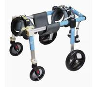 Dog Wheelchair - 2 Wheels / 4 Wheels Doggy Mobility Aid for Front/Back Legs, Full Support Assistive Walking Cart for Paralyzed/Old Dogs