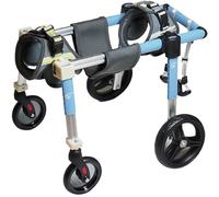 Dog Wheelchair 4-Wheel Mobility Cart - Adjustable Rear Leg Support Aid for Enhanced Pet Mobility and Comfort