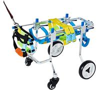 Dog Wheelchair Adjustable 4-Wheel Dog Animal Exercise Wheels Assisted Walk Car Support Frame For Disabled And Paralyzed Pet/Doggie Front Hind Legs Mobility Walking Xxs (X)