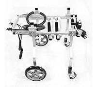 Dog Wheelchair Adjustable 4-Wheel Dog Animal Exercise Wheels Assisted Walk Car Support Frame For Disabled And Paralyzed Pet/Doggie Front Hind Legs Mobility Walking Xxl (M)