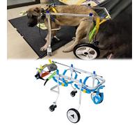 Dog Wheelchair Adjustable Cart, Portable Aluminum Alloy Trolley for Small Medium Pets, Easy to Move Rehabilitation Aid for Disabled Dogs