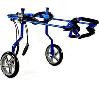 Dog Wheelchair, Adjustable Dog Cart Adjustable 2 Wheels Color Plating Aluminum Dog Wheelchair for Disabled Dogs' Hind Legs Rehabilitation Dog Wheelchair, Adjustable Dog Cart (Size : XS)