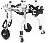 Dog Wheelchair, Adjustable Dog Cart Dog Wheelchair, Hind Legs Rehabilitation Disabled Dog Assisted Walk Four Wheels Adjustable Pet Wheelchair for Adult Cats Small Medium-Sized Dogs,4 Wheels.