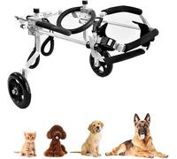 Dog Wheelchair, Adjustable Dog Wheelchair for Paralyzed Back Legs, Hind Leg Rehabilitation for Disabled Pet, Assistive Device for Large Dogs Small Doggy, Kitty Cat Rabbit Bunny, 2 Wheels, XXXS~XXL(M)