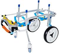 Dog Wheelchair Adjustable Full Support Pet Wheelchair Assisted Walk Car 4 Wheels Dog Cart Front And Hind Legs Rehabilitation For Handicapped Dog Doggie Puppy Cat S (M)
